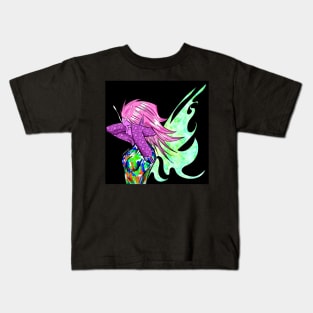 aesthetic nature mandala fairy girl in ecopop arts Kids T-Shirt